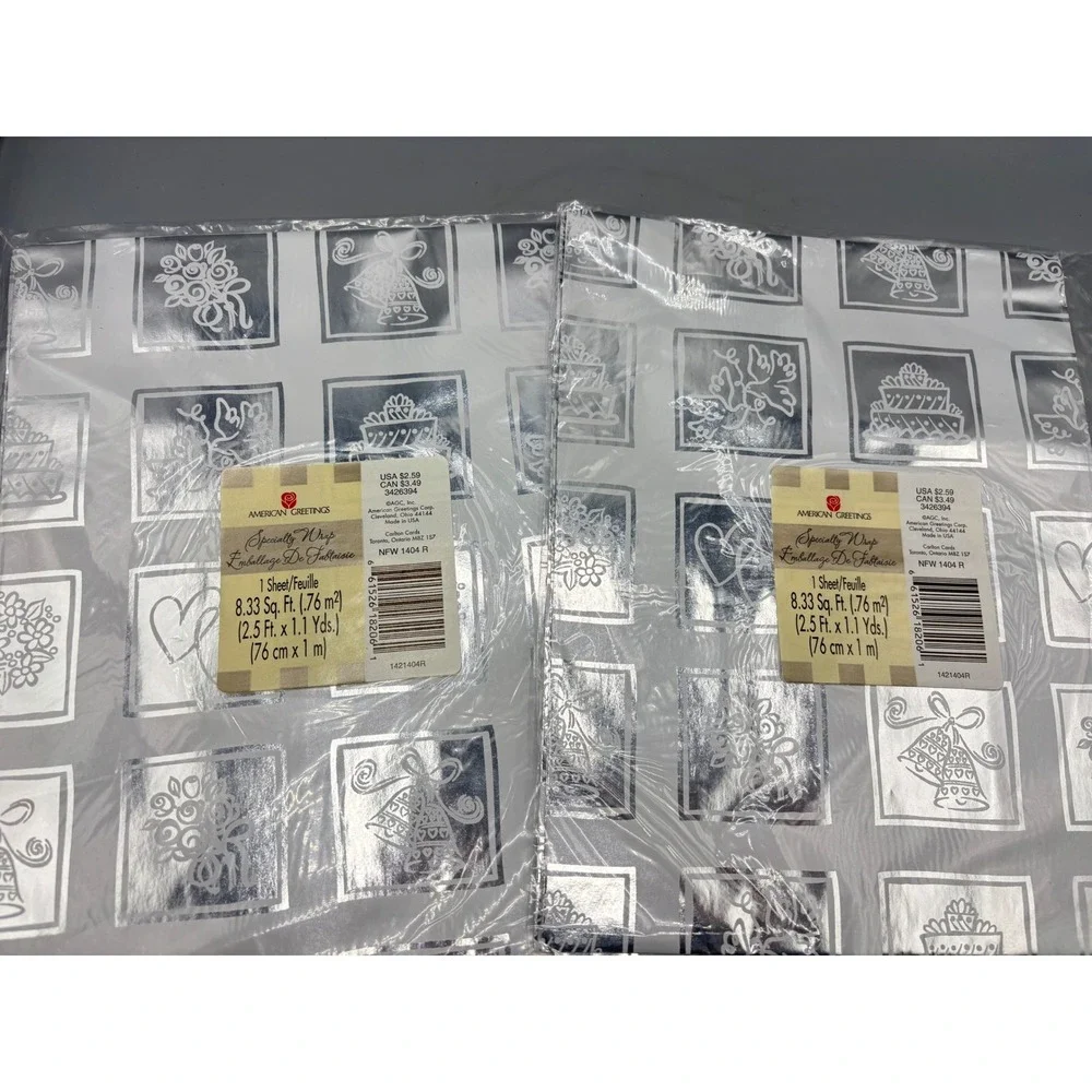 Vintage Baby Shower Gift Wrap Lot American Greetings Carlton‎ Cards 14 Sheets